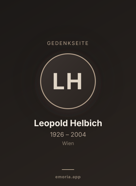 Gedenkportrait von Leopold Helbich