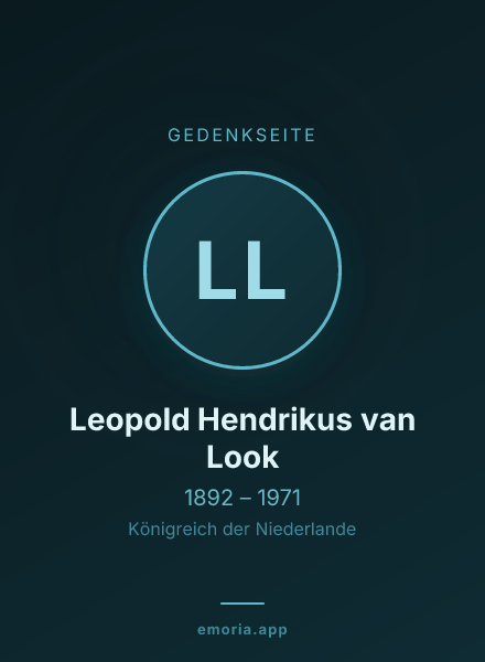 Gedenkportrait von Leopold Hendrikus van Look