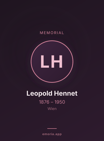 Memorial portrait of Leopold Hennet