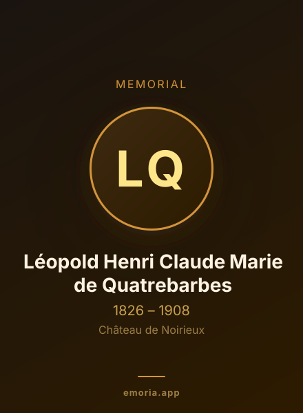 Memorial portrait of Léopold Henri Claude Marie de Quatrebarbes