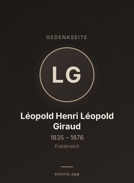 Gedenkportrait von Léopold Henri Léopold Giraud