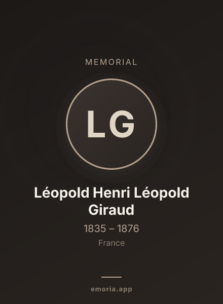 Memorial portrait of Léopold Henri Léopold Giraud