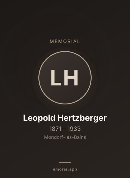Memorial portrait of Leopold Hertzberger