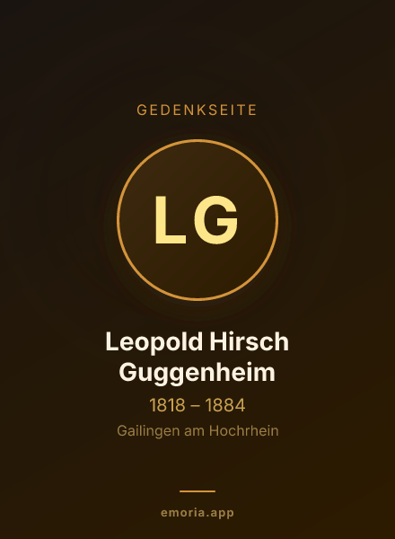 Gedenkportrait von Leopold Hirsch Guggenheim