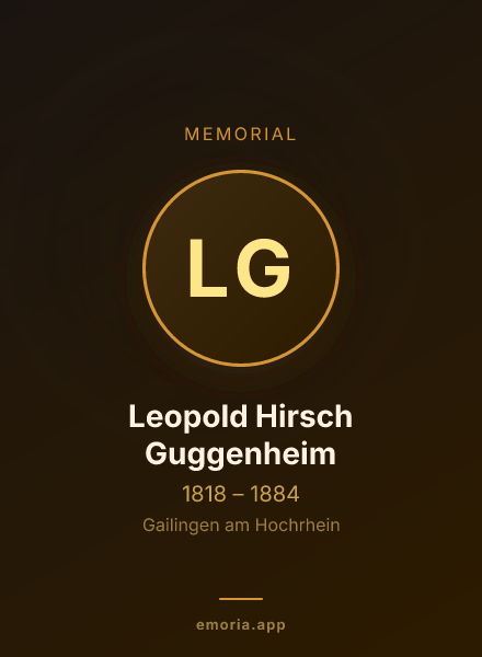 Memorial portrait of Leopold Hirsch Guggenheim