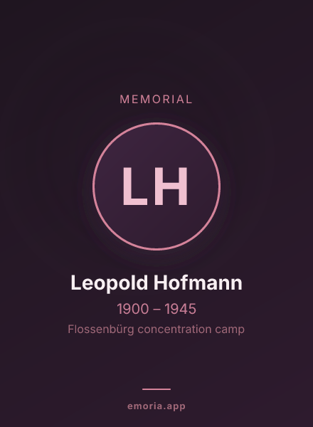 Memorial portrait of Leopold Hofmann