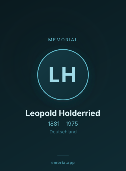 Memorial portrait of Leopold Holderried