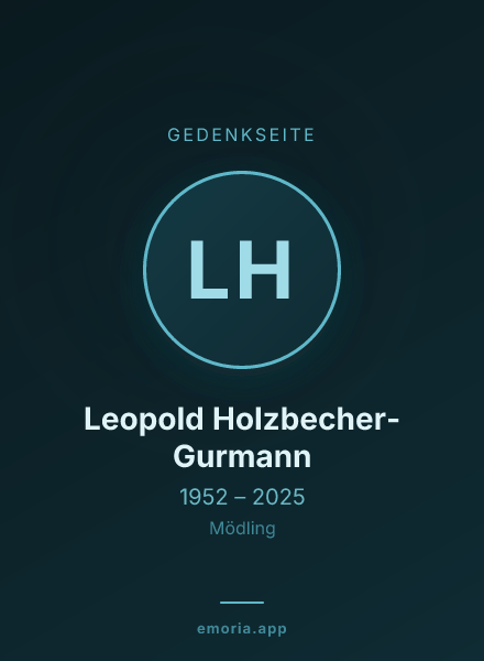 Gedenkportrait von Leopold Holzbecher-Gurmann