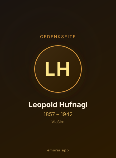 Gedenkportrait von Leopold Hufnagl
