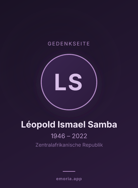 Gedenkportrait von Léopold Ismael Samba