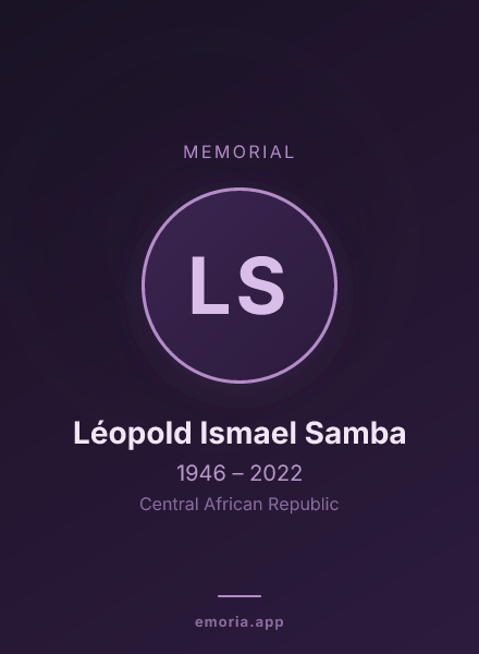 Memorial portrait of Léopold Ismael Samba