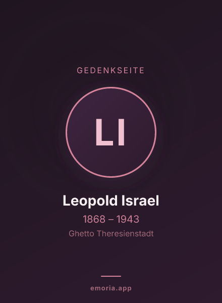 Gedenkportrait von Leopold Israel
