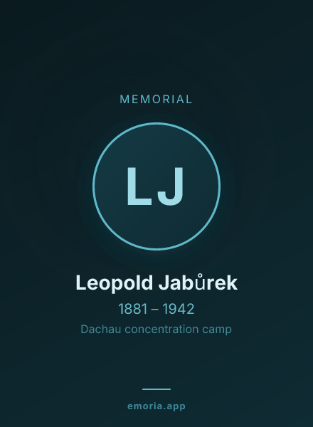Memorial portrait of Leopold Jabůrek
