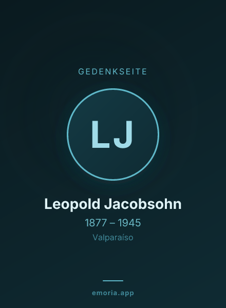 Gedenkportrait von Leopold Jacobsohn