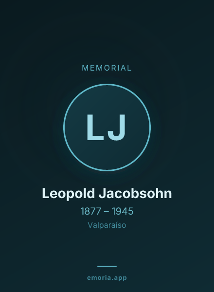 Memorial portrait of Leopold Jacobsohn