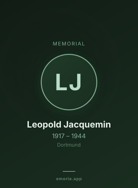 Memorial portrait of Leopold Jacquemin