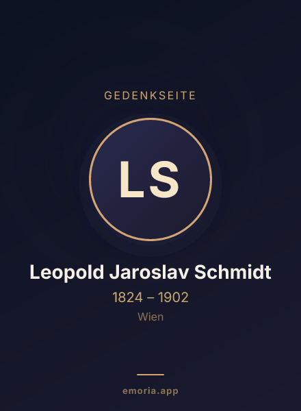 Gedenkportrait von Leopold Jaroslav Schmidt