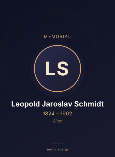 Memorial portrait of Leopold Jaroslav Schmidt