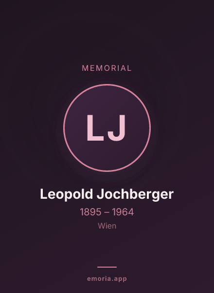 Memorial portrait of Leopold Jochberger