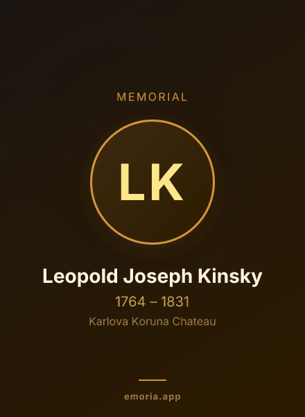 Memorial portrait of Leopold Joseph Kinsky