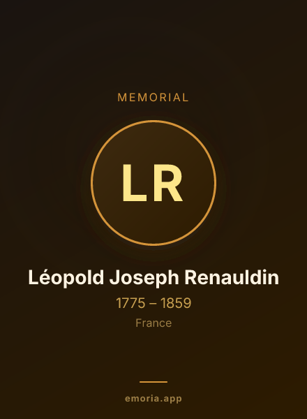 Memorial portrait of Léopold Joseph Renauldin