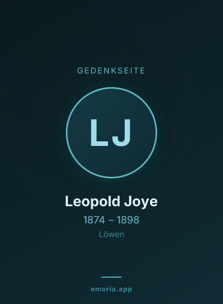 Gedenkportrait von Leopold Joye