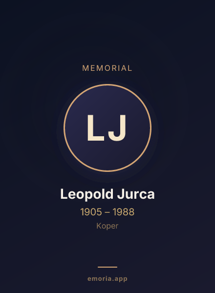 Memorial portrait of Leopold Jurca