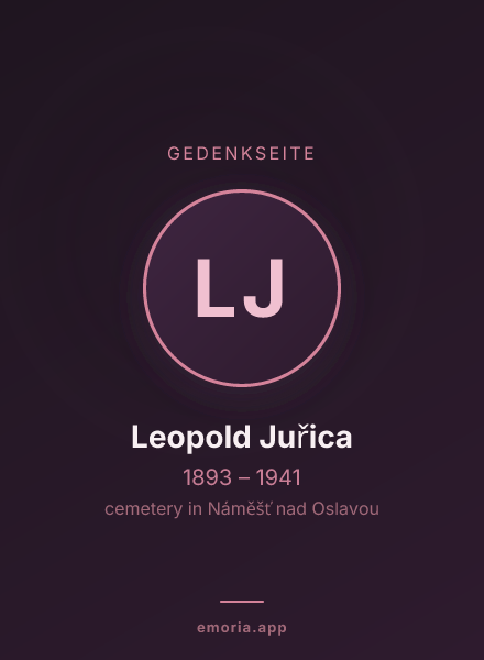 Gedenkportrait von Leopold Juřica