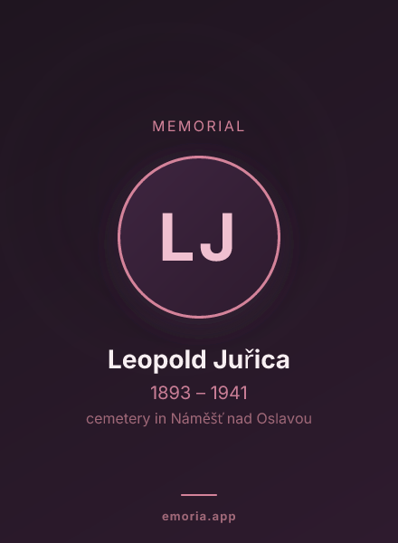Memorial portrait of Leopold Juřica