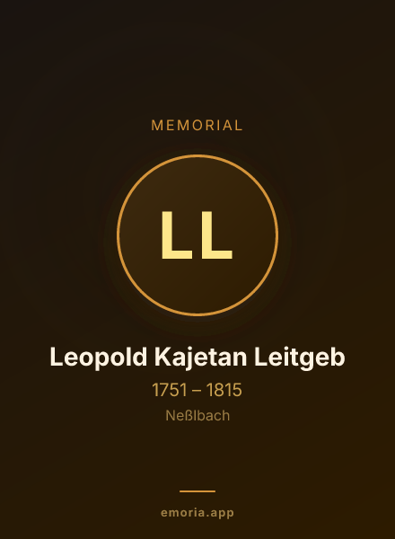 Memorial portrait of Leopold Kajetan Leitgeb