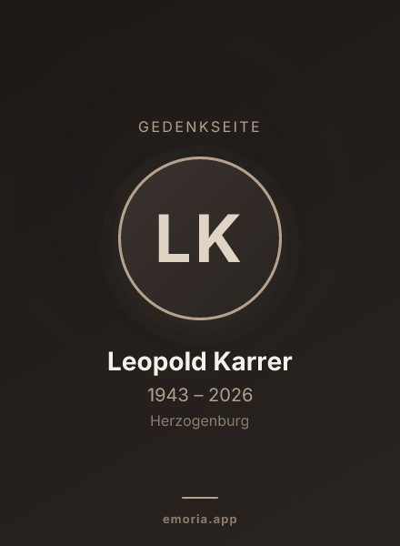 Gedenkportrait von Leopold Karrer
