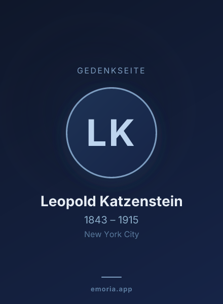 Gedenkportrait von Leopold Katzenstein