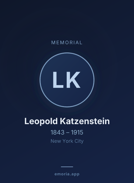 Memorial portrait of Leopold Katzenstein