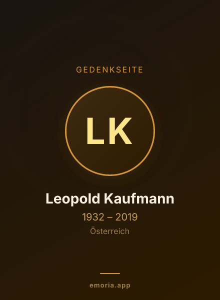 Gedenkportrait von Leopold Kaufmann