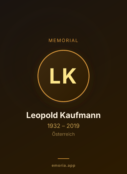 Memorial portrait of Leopold Kaufmann