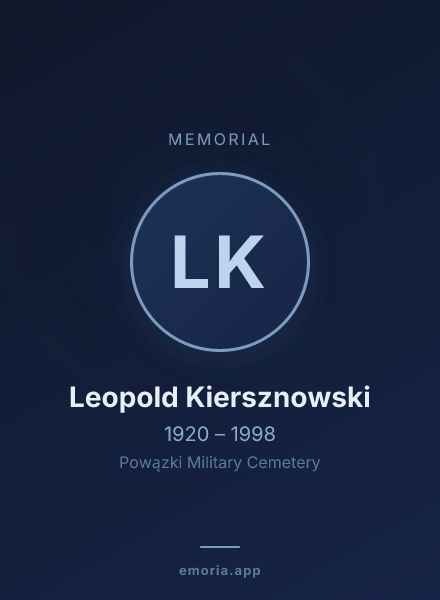 Memorial portrait of Leopold Kiersznowski