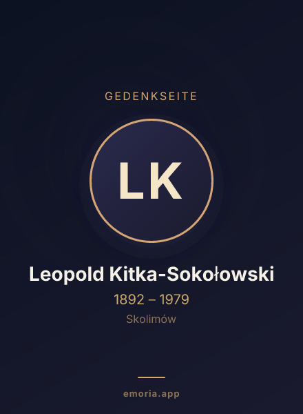Gedenkportrait von Leopold Kitka-Sokołowski