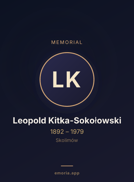 Memorial portrait of Leopold Kitka-Sokołowski