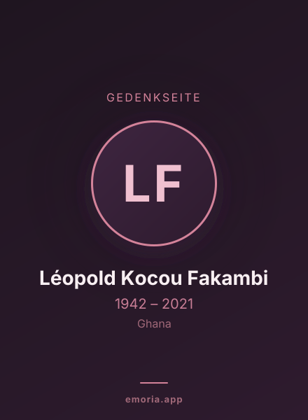 Gedenkportrait von Léopold Kocou Fakambi