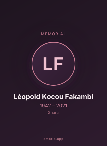 Memorial portrait of Léopold Kocou Fakambi