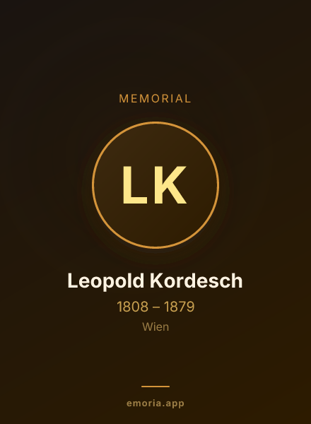 Memorial portrait of Leopold Kordesch