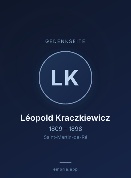 Gedenkportrait von Léopold Kraczkiewicz