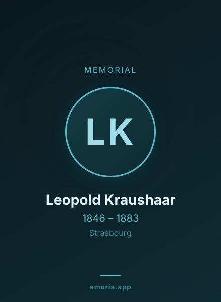 Memorial portrait of Leopold Kraushaar