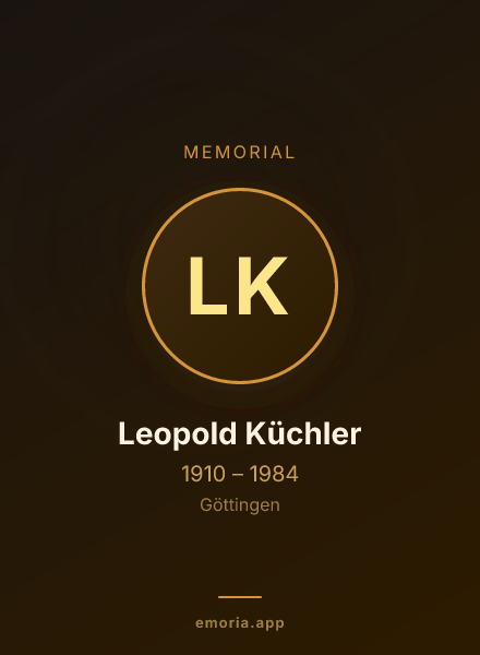 Memorial portrait of Leopold Küchler