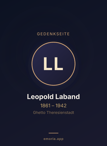 Gedenkportrait von Leopold Laband