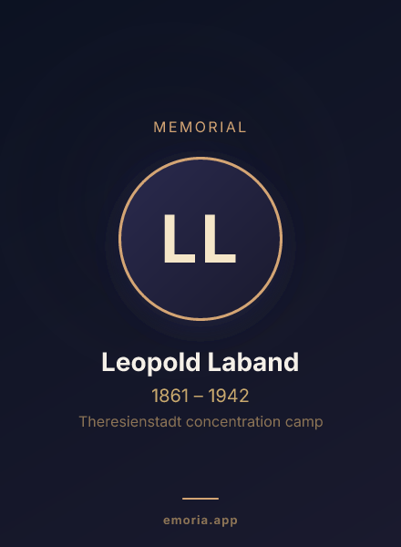 Memorial portrait of Leopold Laband