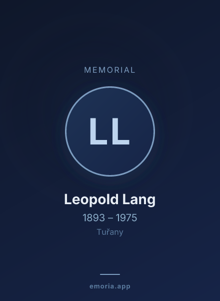 Memorial portrait of Leopold Lang