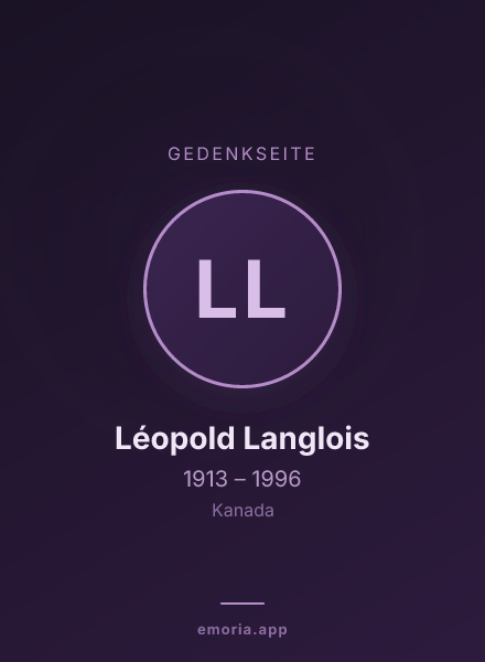 Gedenkportrait von Léopold Langlois