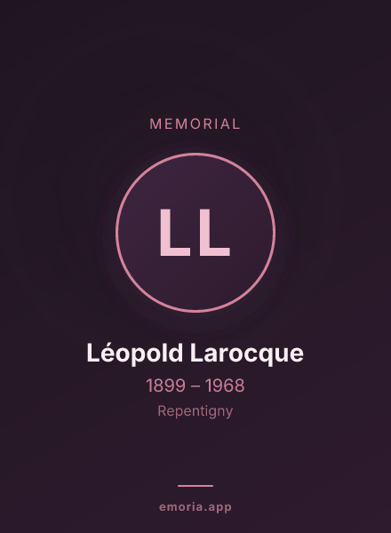Memorial portrait of Léopold Larocque