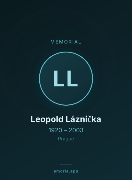Memorial portrait of Leopold Láznička